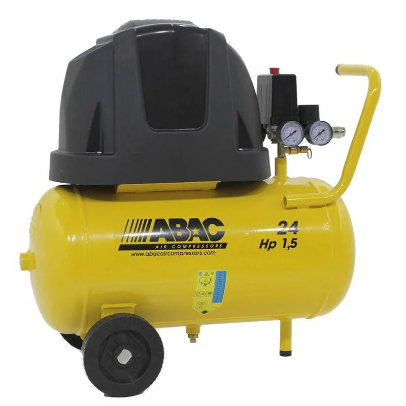 Abac pole position B15 - Compresseur d'air électrique sur chariot - Moteur 1.5 CV - 24 L oilless