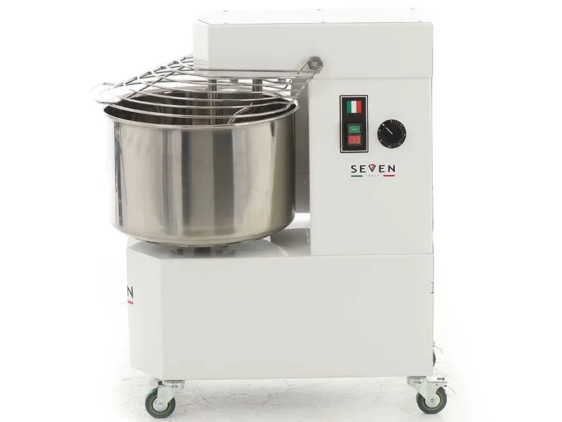 Pétrin à spirale professionnel Seven Italy GH 30 - 230 V - Avec roues et Minuterie