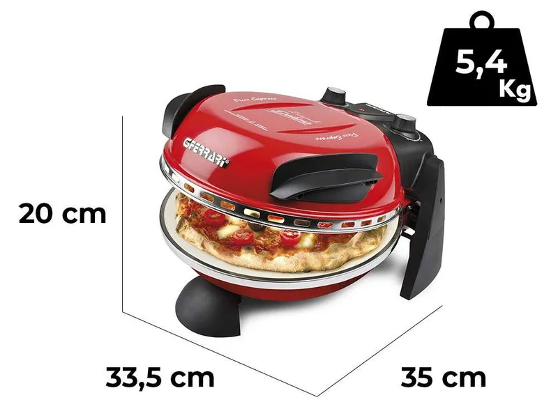 G3 Ferrari Delizia Rouge - Four à pizza électrique - Pierre réfractaire