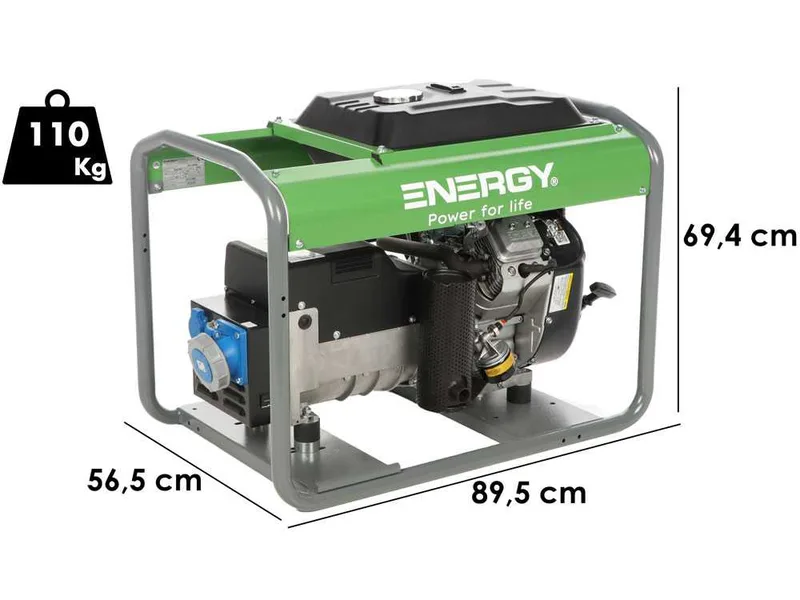 Groupe électrogène monophasé 9,5 kw - Energy EY-12MB AVR - Moteur Briggs