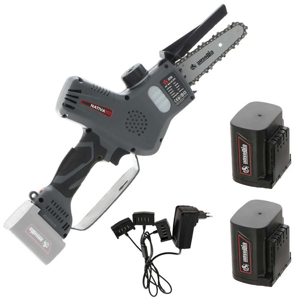 Élagueuse sur batterie Ausonia Nativa Saw - 3 Batteries de 24V 2.5Ah - Capacité de coupe 100mm