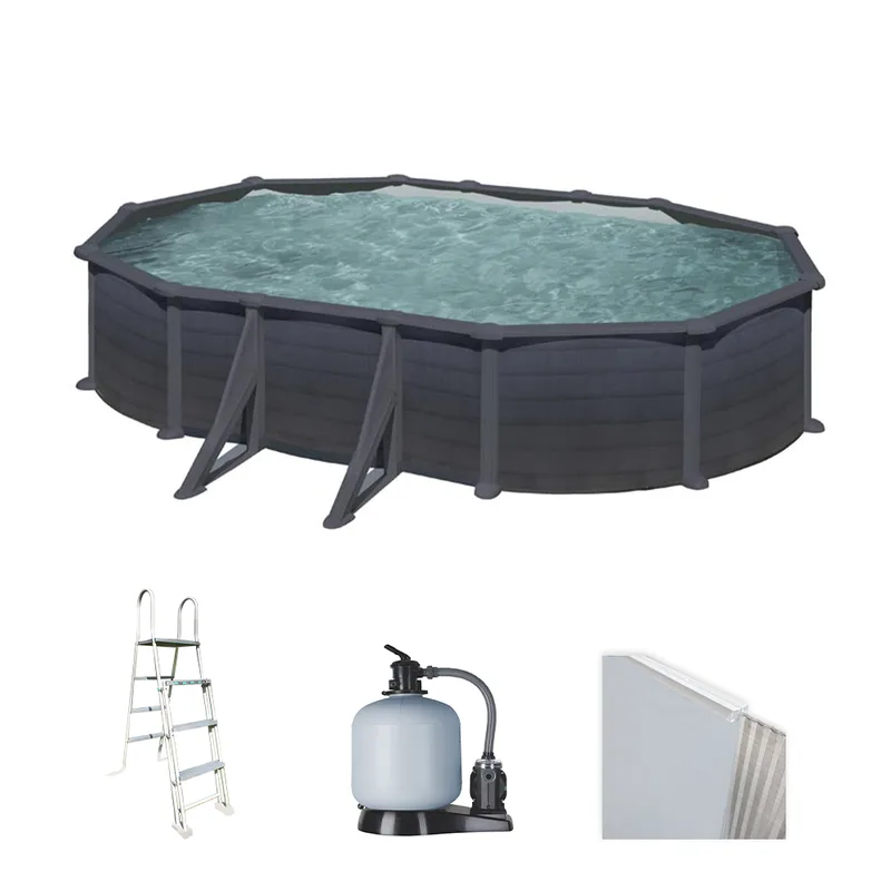 Gre Granada Ovale 610x375x132cm - Piscine hors-sol en acier