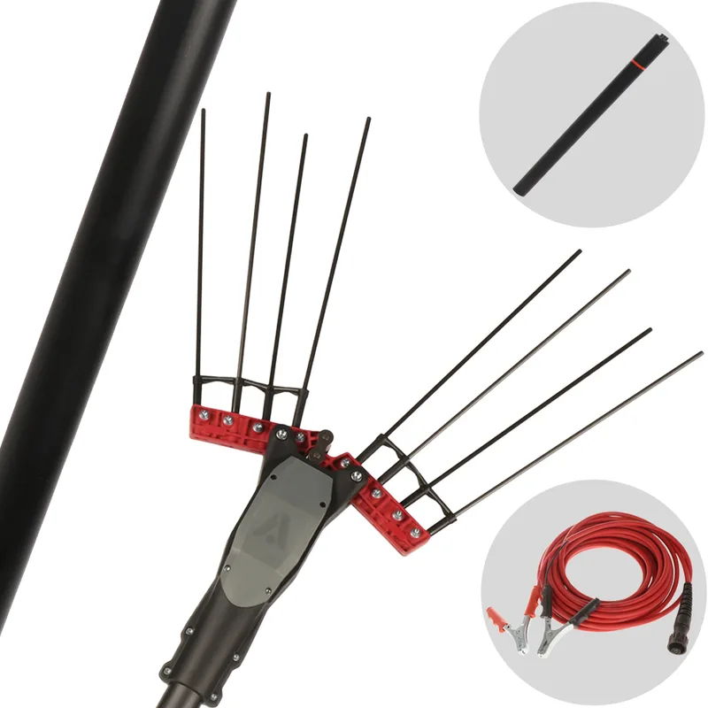 Lisam Imola GP - Peigne vibreur électrique à batterie de type automobile avec câble inclus - Perche fixe + rallonge 220/320 cm