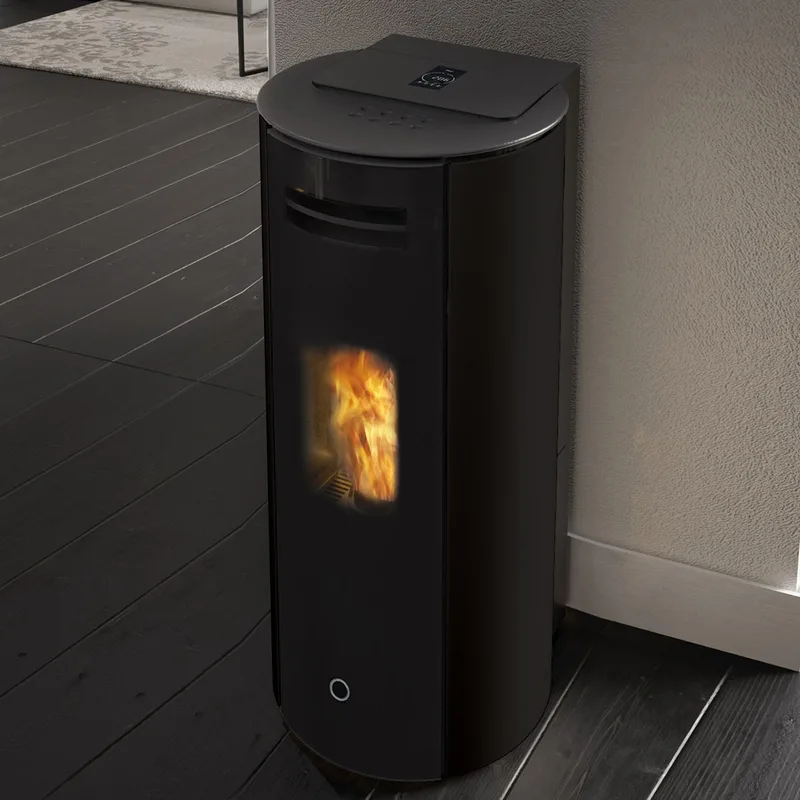 EK63 Spy 110+ Evo Poêle à granulés acier noir sortie fumées arrière