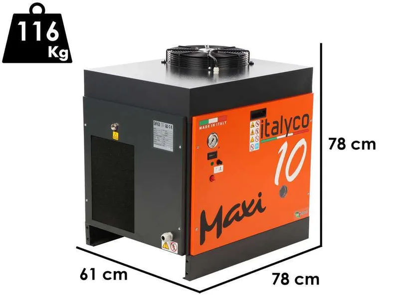 Italyco Maxi 10 - Compresseur rotatif à vis - Pression max 10 bar