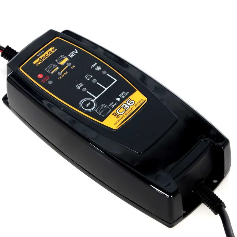 Deca SM C36 - Chargeur de voiture automatique - 12V - batteries de voiture et moto jusqu'à 75A