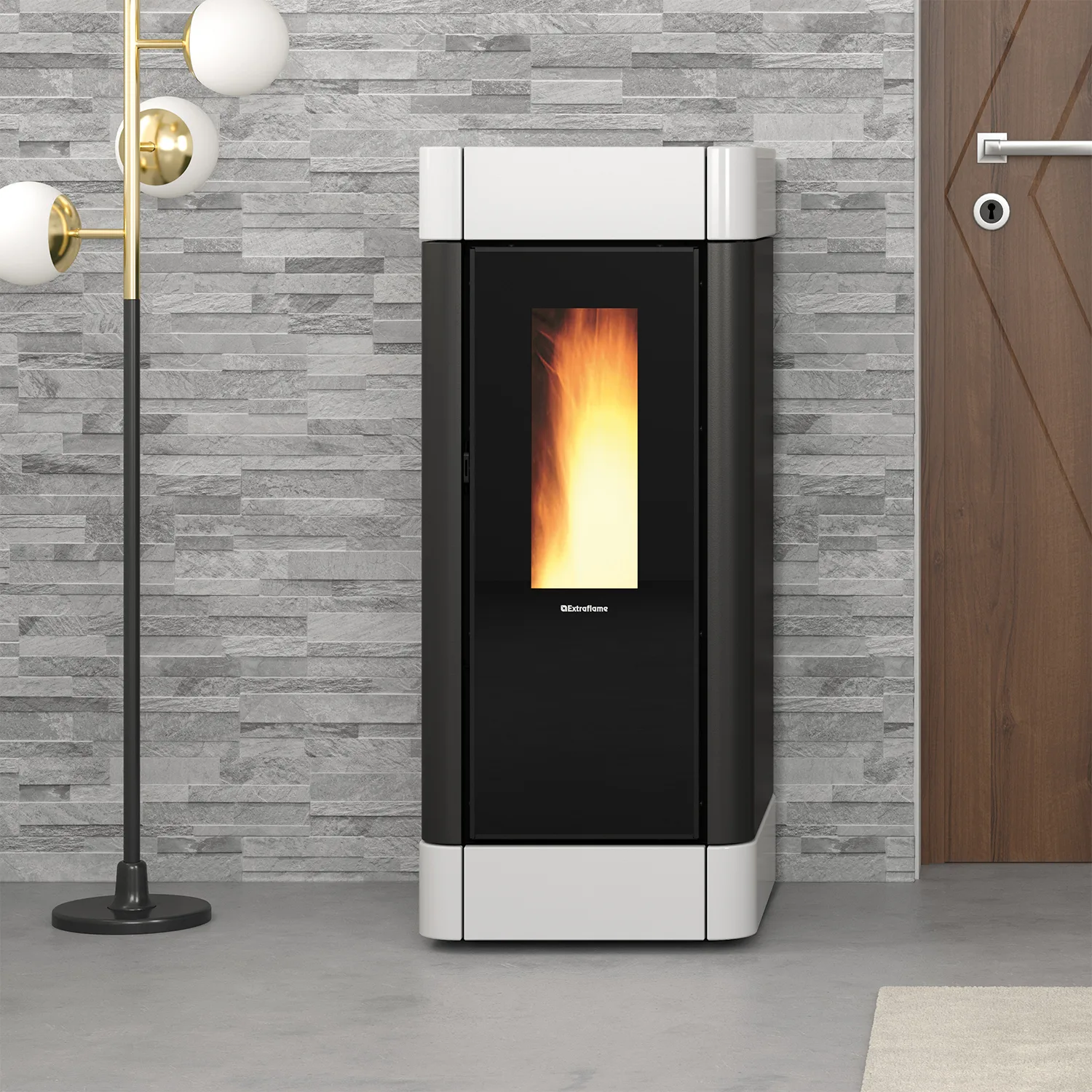 Extraflame Evolution Line Sinfony poêle à granulés acier blanc