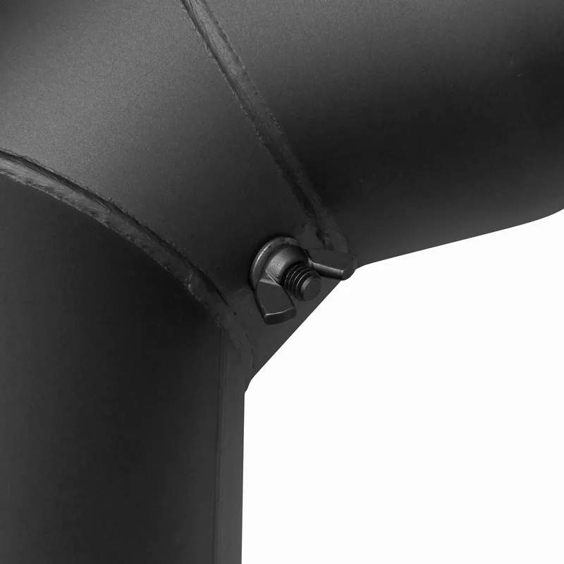 Raik Basic coude de tuyau de fumée 150mm noir 90° avec porte pour tuyau de fumée / conduit de fumée