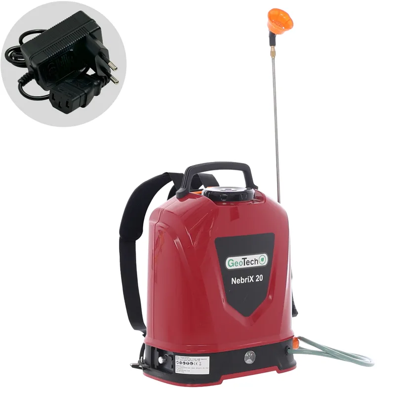 GeoTech NEBRIX 20 - Pompe de pulvérisation à dos à batterie - 20 litres - 12 V 8 Ah