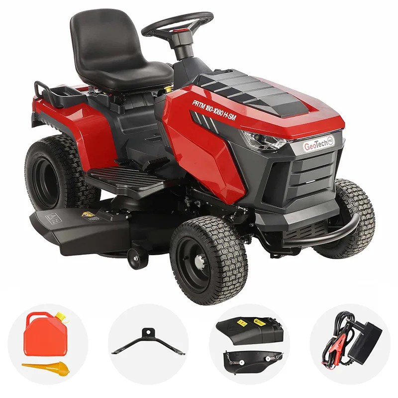 GeoTech Pro PRTM 180-1080 H-SM - Tracteur tondeuse - Boîte de vitesses hydrostatique - Éjection latérale et mulching