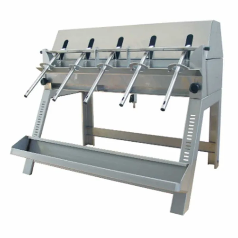Enotecnica Pillan 5B INOX - Remplisseuse manuelle à 5 becs avec réservoir, becs et structure en acier inoxydable