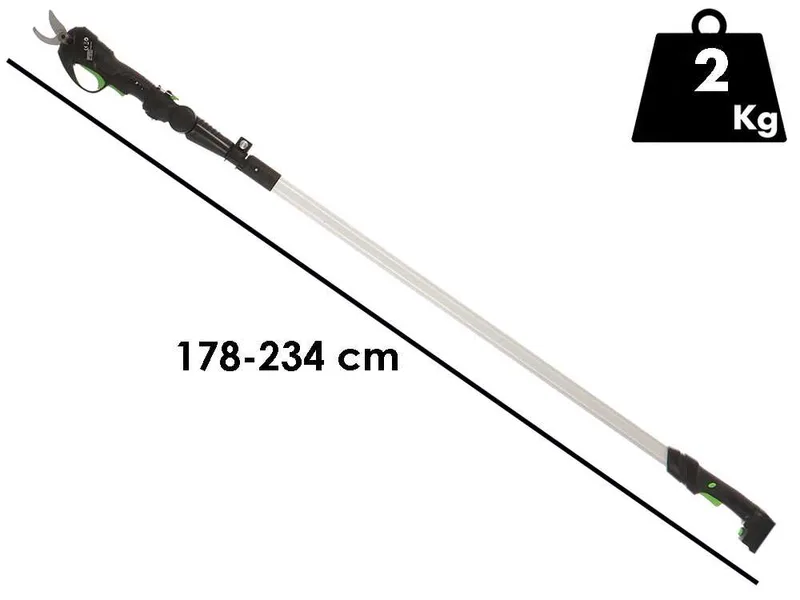 Ribimex PRBAT20/SECSB - Sécateur électrique sur perche - Diamètre de coupe 25 mm