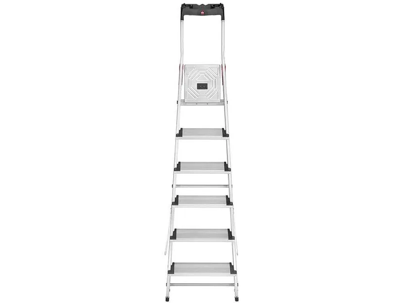 Hailo ProfiStep XXL, 6 marches, 1.90 m - Échelle en aluminium avec tréteau