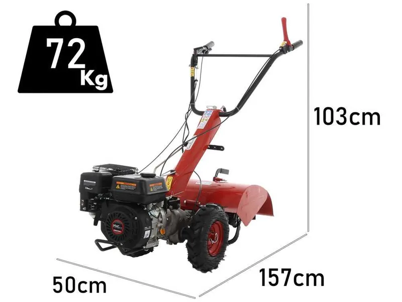 GeoTech Pro MCT650 - Motoculteur à essence - Loncin G200F - 6,5 CV