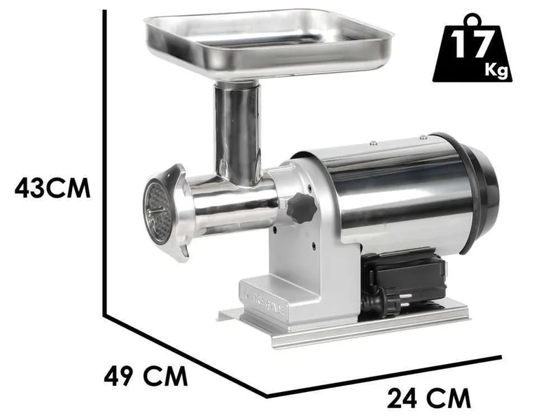 Tre Spade TC-22 Inox/80 - Hachoir à viande électrique - 600 W - n° 22