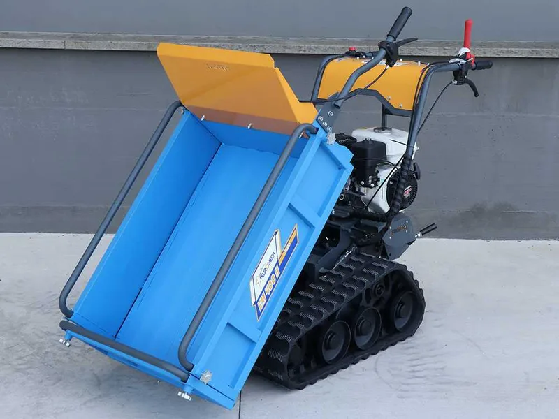 Brouette motorisée à chenilles EuroMech EM400H-Agri - Caisson extensible avec charge de 400 Kg