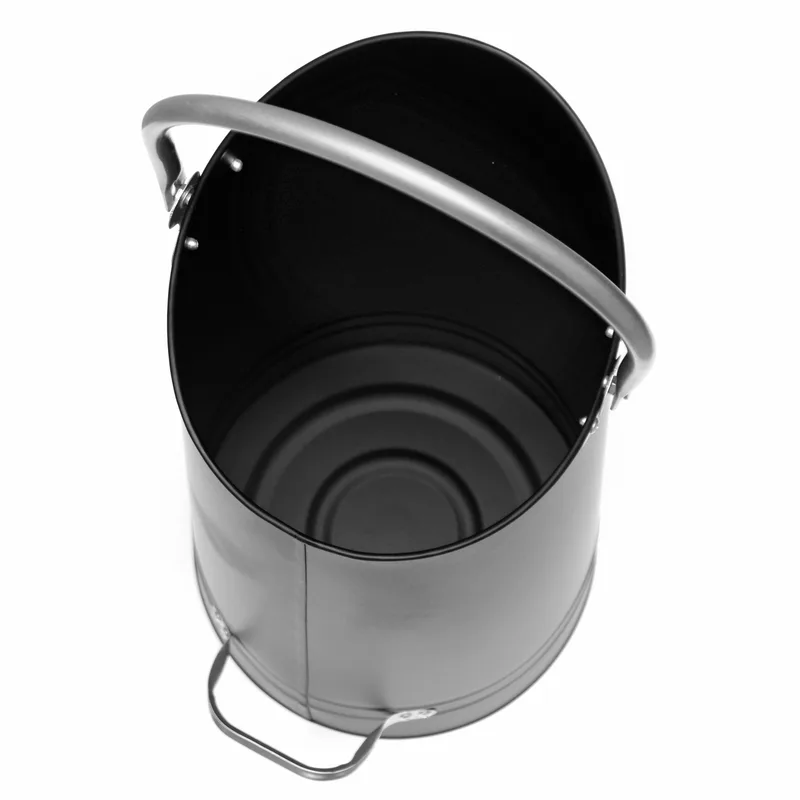 Panier à pellets et charbon Raik, noir, 58 cm
