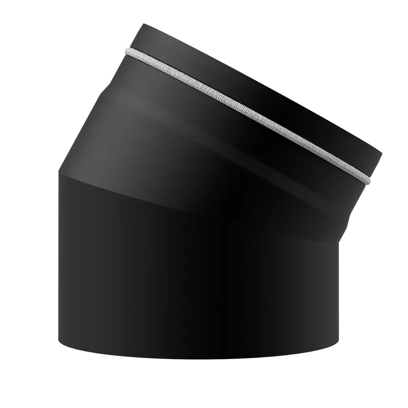 Raik Lifestyle DUO coude de tuyau de fumée 130mm noir 30° pour tuyau de fumée / conduit de fumée