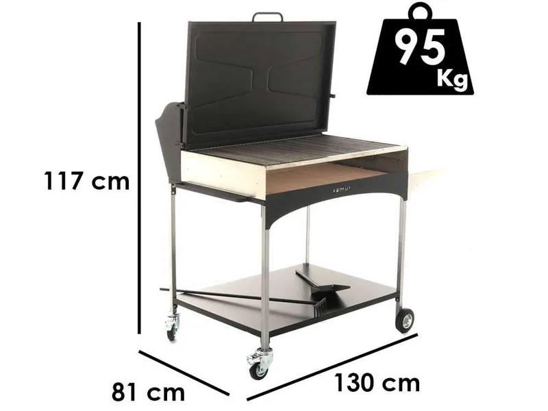 Famur BK 10 Elite - Barbecue à bois et charbon