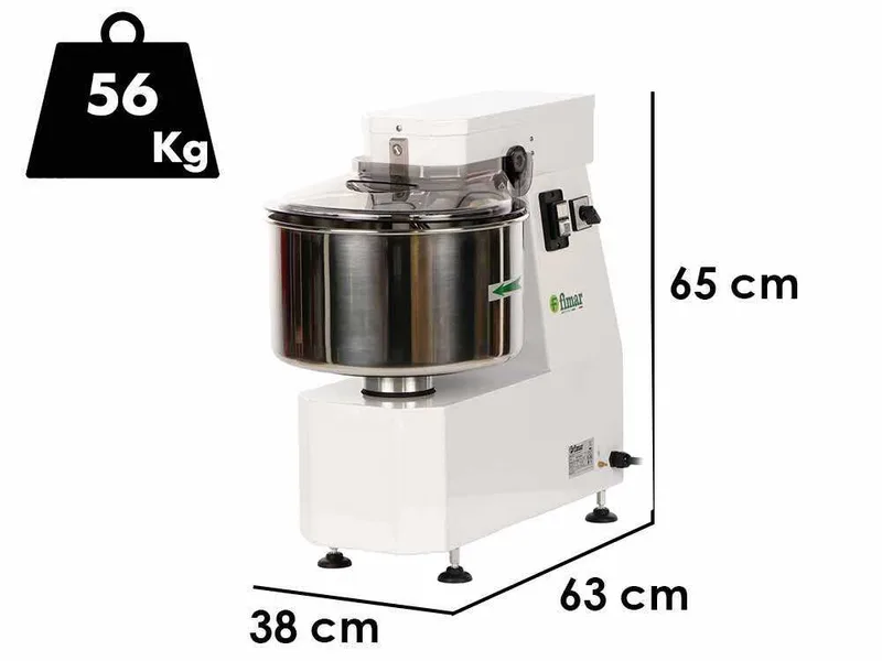 Fimar 15LN - Pétrin à spirale - Triphasé - 10 Kg - 2 Vitesses