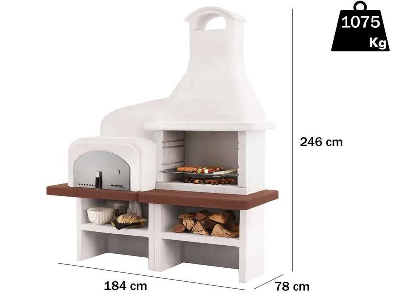 Palazzetti Grado 2 - Barbecue en maçonnerie avec four