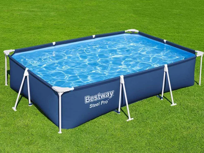 Bestway Steel Pro 56411 - 300x201x66 cm - Piscine hors-sol + Pompe de filtration 16 W