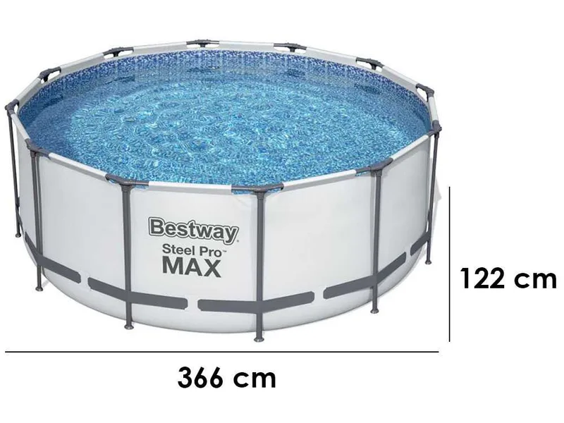Bestway Steel Pro Max 56420 - Ø366x122 cm - Piscine ronde