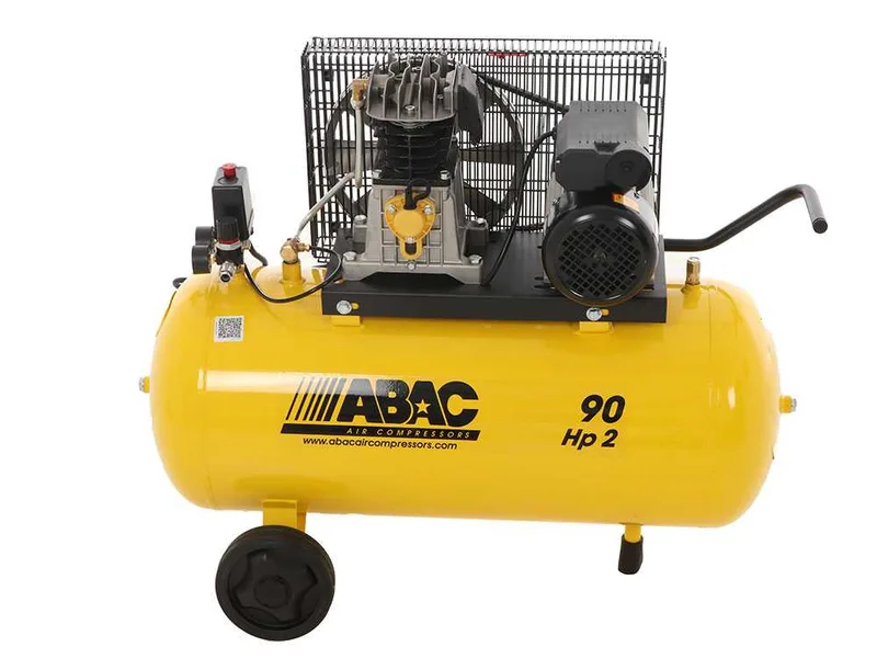 Abac line B26/90 CM2 - Compresseur d'air électrique monophasé par courroie - Moteur 2 CV - 90 litres
