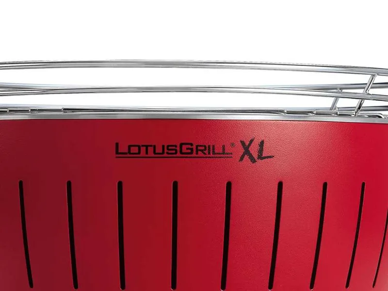 LotusGrill LG G435 U RD - Barbecue portable pour l'extérieur XL - Coque rouge