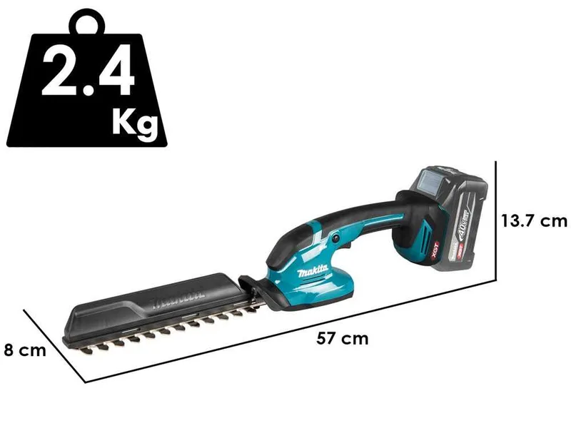 Makita UH023GZ - Taille-haie à batterie 40 V 5 Ah - Lame de 20 cm