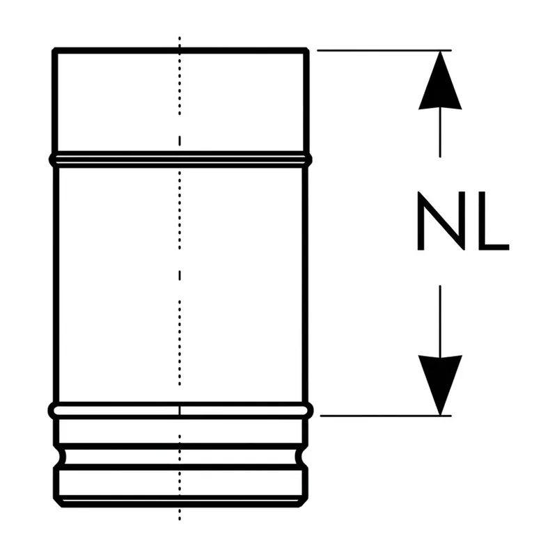 Schiedel Élément de conduit PPL ovale 250 mm Ø 130 mm