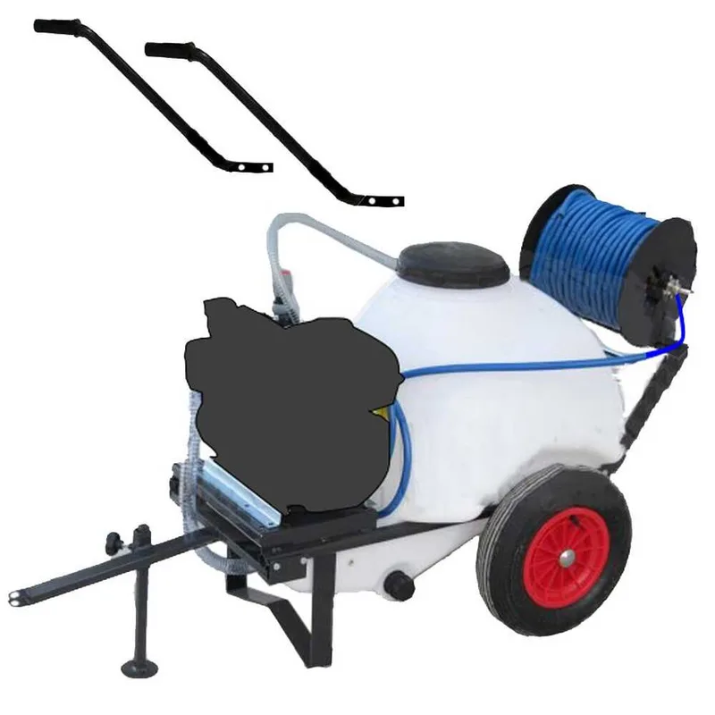 Groupe motopompe de pulvérisation Comet MP 30 - Loncin G 200 F sur chariot réservoir 120 lt avec crochet