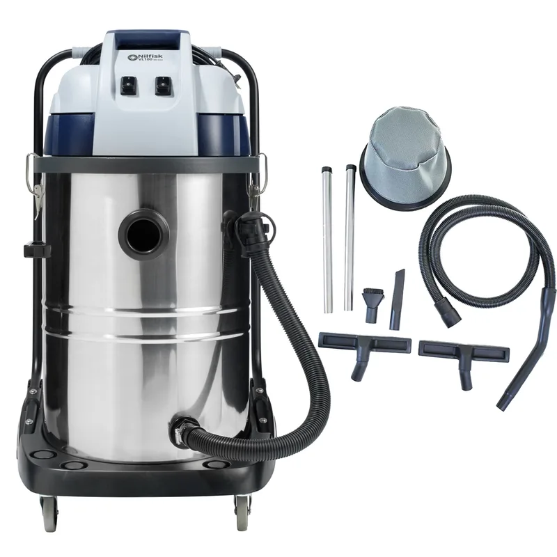 Nilfisk VL100-75 EU GO - Aspirateur professionnel - Bidon en acier inox de 75 L - 2000W