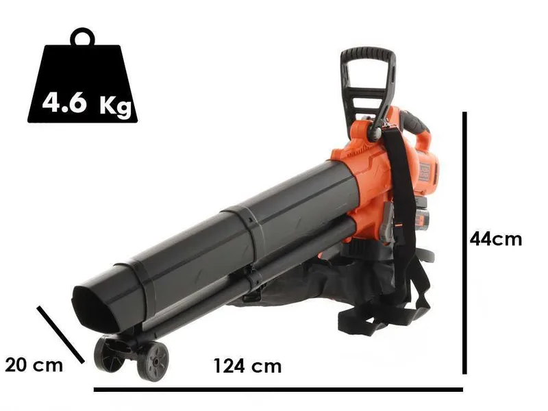 Black & Decker BCBLV3625L1 - Souffleur aspirateur à feuilles sur batterie 36 V 2.5 Ah
