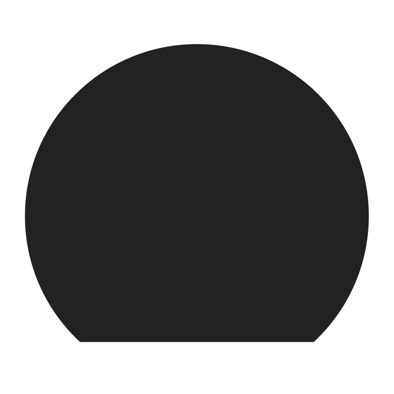 Plaque de sol Raik B7, section circulaire, noir, revêtement en poudre, 980 x 930 mm
