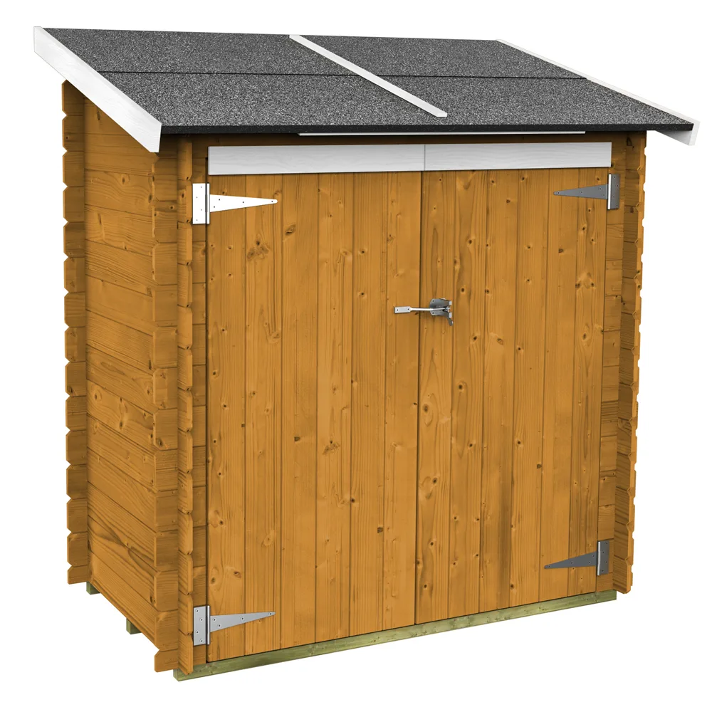 Alce Ambrogio 155x85 mélèze - Abri de jardin en bois - Toit à une pente - 155x85x165 cm