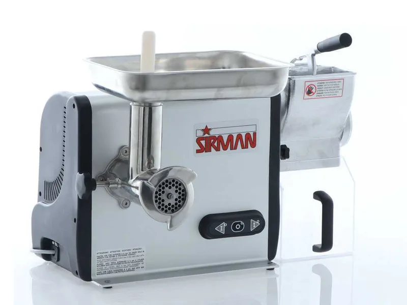 Sirman TCG 12 Dakota - Hachoir à viande électrique - Râpe intégrée - en aluminium et acier inox - 1100W