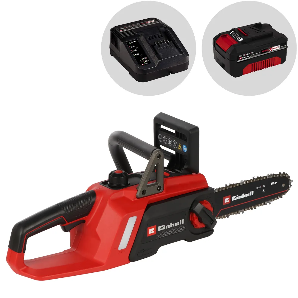 Einhell GE-LC 18/25 Li BL - Tronçonneuse électrique à batterie - 18V/4Ah
