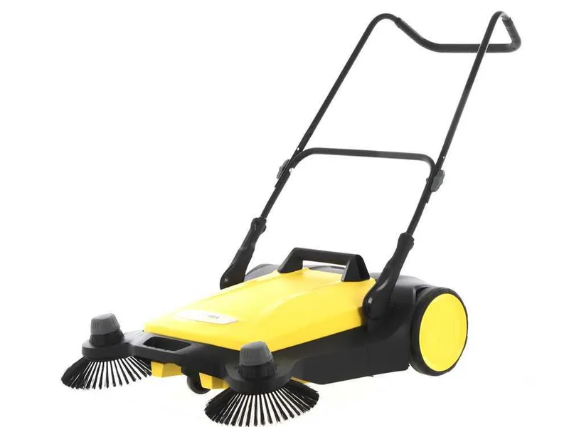 Kärcher S 6 Twin - Balayeuse manuelle à poussée avec bac de ramassage régulateur de hauteur - compartiment de récolte 38 Lt