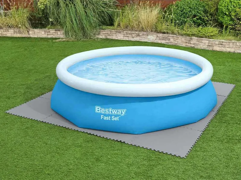 Tapis de sol pour piscine 78x78 cm Gris - Bestway