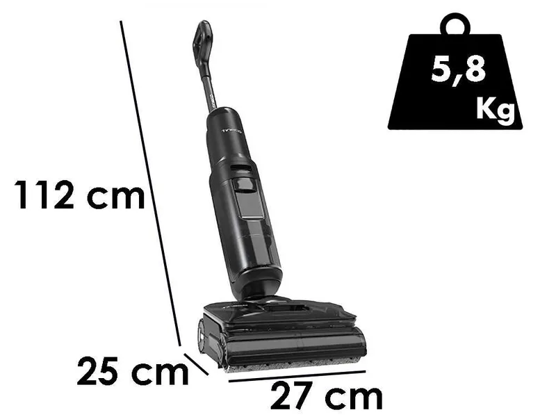 Tineco Floor One S7 Stretch Steam Plus - Aspirateur balai vapeur pour sols - 3 en 1 : nettoie, aspire et vaporise