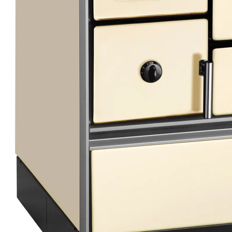 Westminster K76F-70 cuisinière à bois acier ivoire, droite