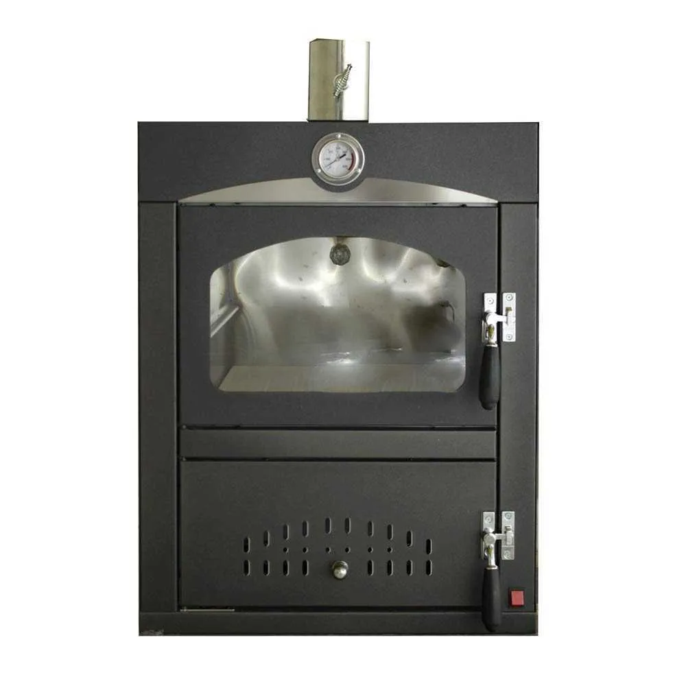 AgriEuro Minimus 50 Mini Inc - Four à bois en acier inox encastrable - 2 étages
