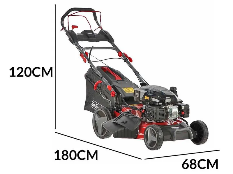 GeoTech Pro S51-200 BMSGW ES - Tondeuse à gazon tractée 4 en 1 - Démarrage électrique