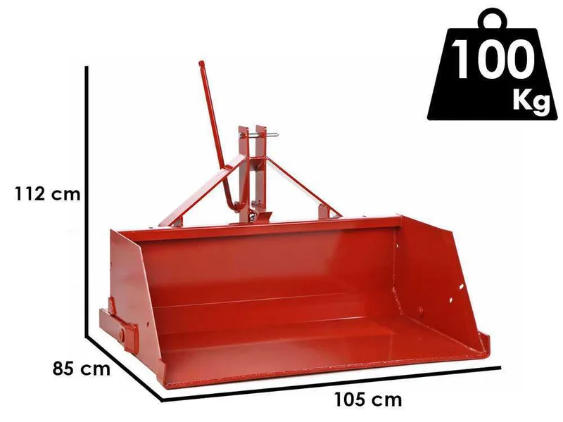 Francini PR 100 - Godet arrière pour tracteur - de 100 cm - Charge 400Kg