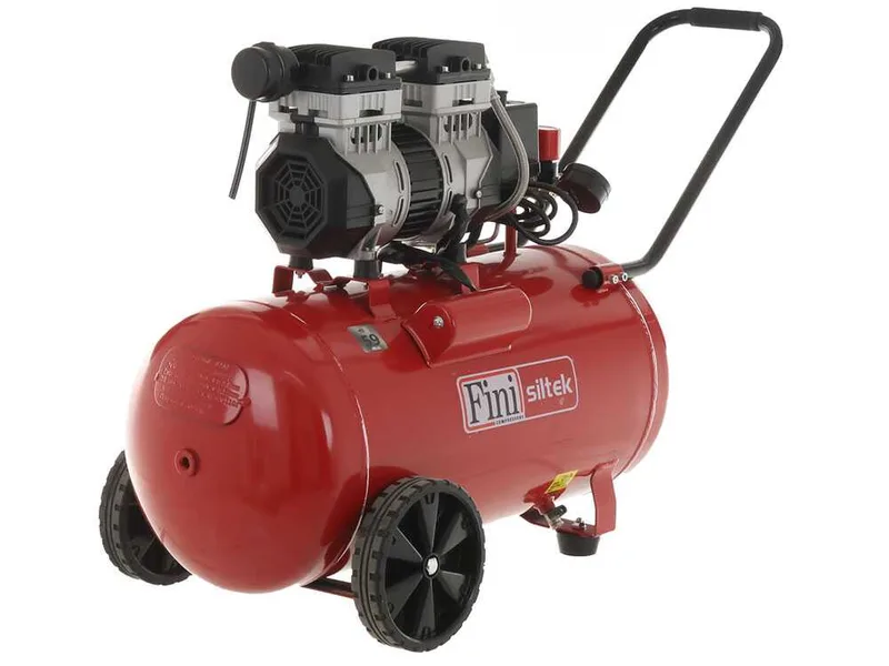 Fini Siltek 50 - Compresseur d'air électrique monophasé, oil-less - Moteur 1.3 CV - 50 L