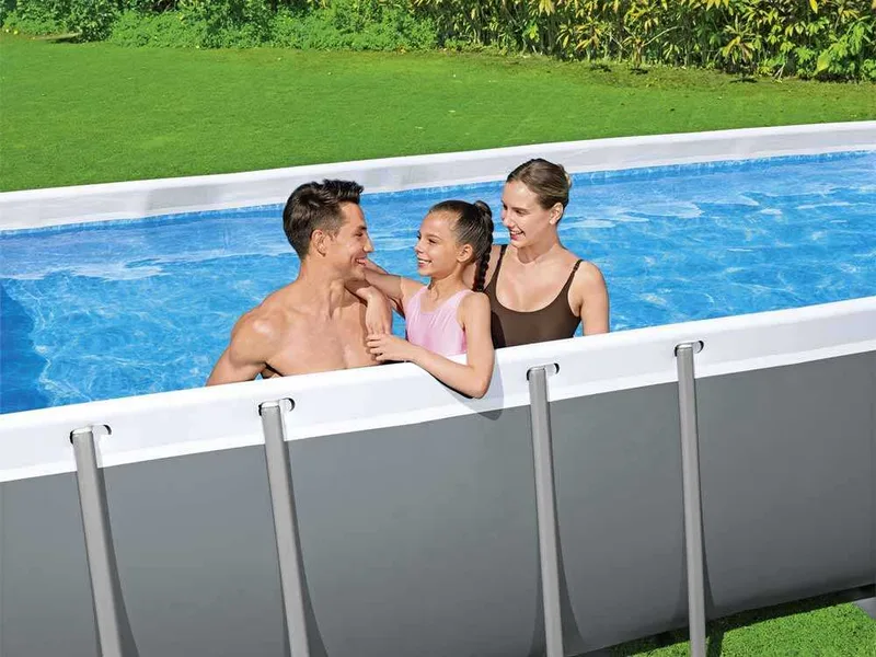 Bestway Power Steel Rectangulaire 56466 - 549x274x122 cm - Piscine hors-sol