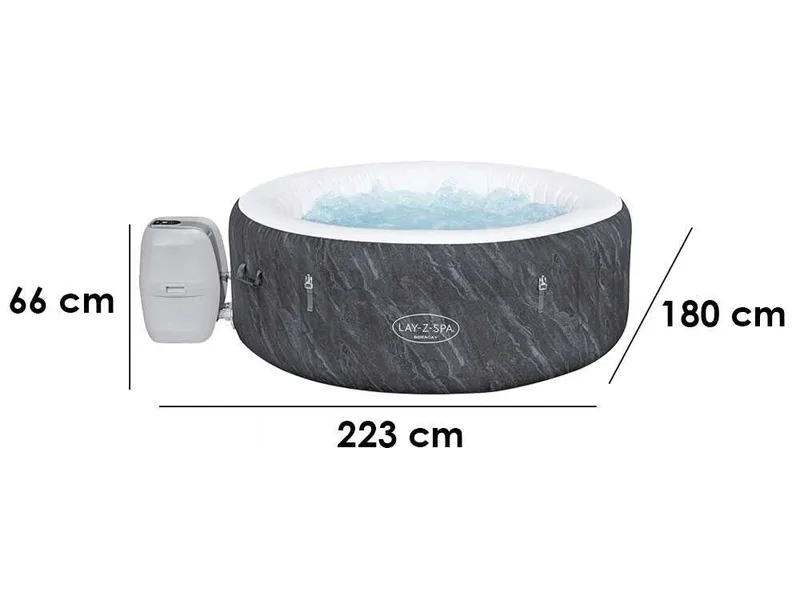 Bestway Lay-Z-Spa Boracay AirJet 60175 - Ø180x66 cm - Spa gonflable à hydromassage