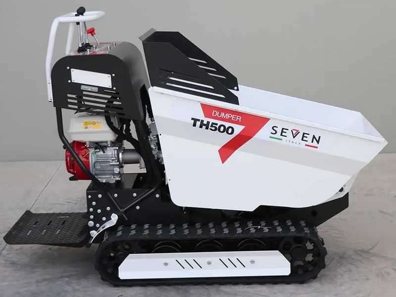 Seven Italy TH500 GX 200 - Brouette à chenilles avec benne dumper 500 kg - Transmission hydrostatique