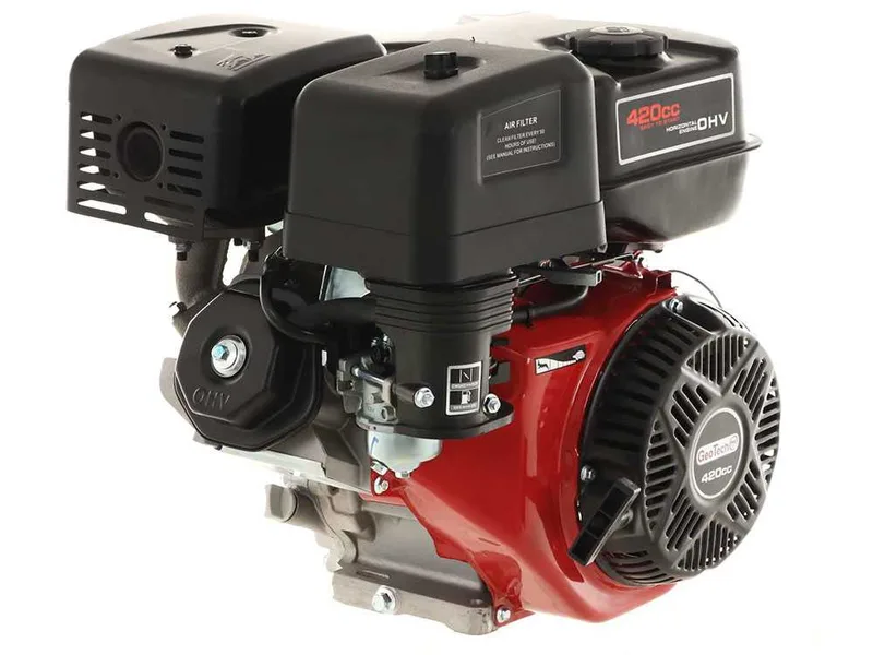 Moteur à essence monocylindrique 4 temps à arbre horizontal GeoTech Pro 420 cm3 - démarrage électrique